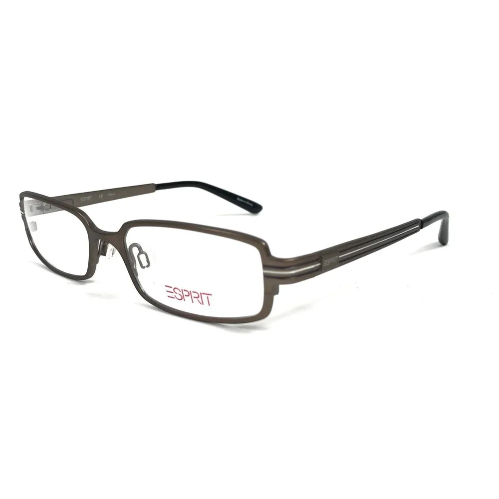 Esprit Eyeglasses Frames ET9399 535 Brown Rectangle Full Rim 50-17-130